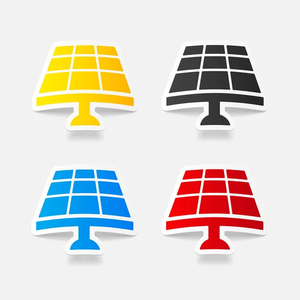 Valósághű képi elemek: napelem — Stock Vector