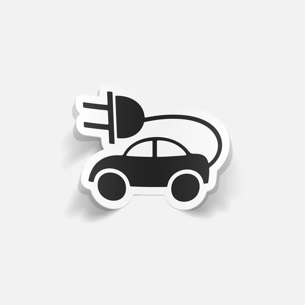 Elemento de diseño realista: coche ecológico — Vector de stock