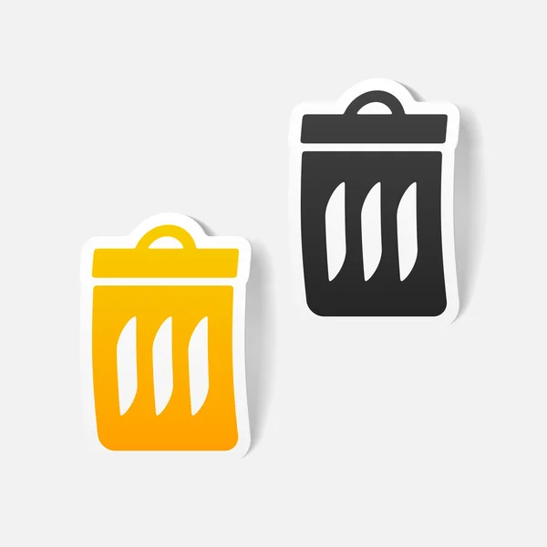 Realistic design element: trash can — Stock Vector