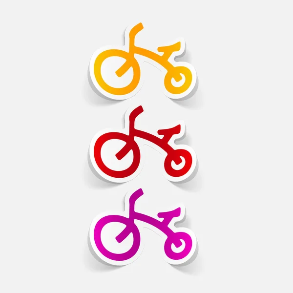 現実的なデザイン要素: 子供自転車 — ストックベクタ