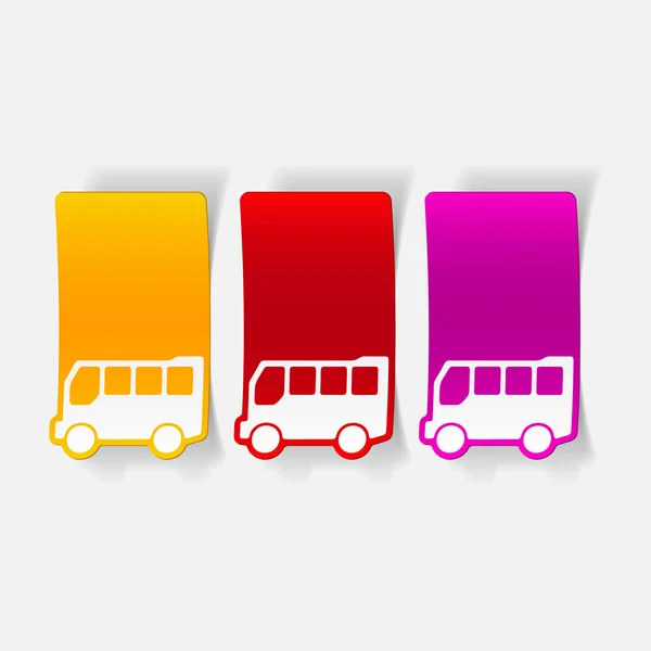 Realistische ontwerpelement: bus — Stockvector