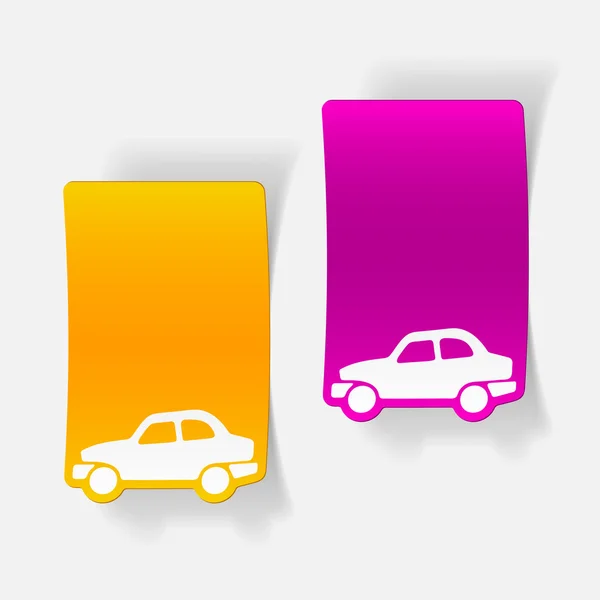 Elemento de diseño realista: coche — Vector de stock