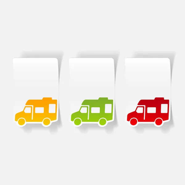 Elemento de diseño realista: autocaravana — Vector de stock