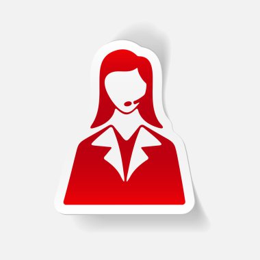 gerçekçi tasarım öğesi. telefon operatörü