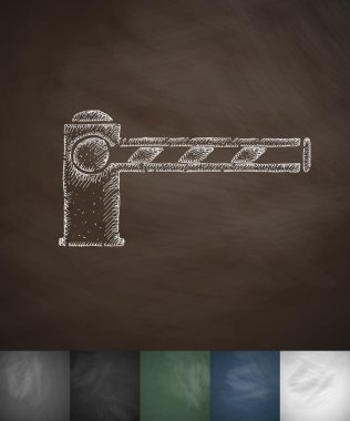 bariyer simgesi. Elle çizilmiş