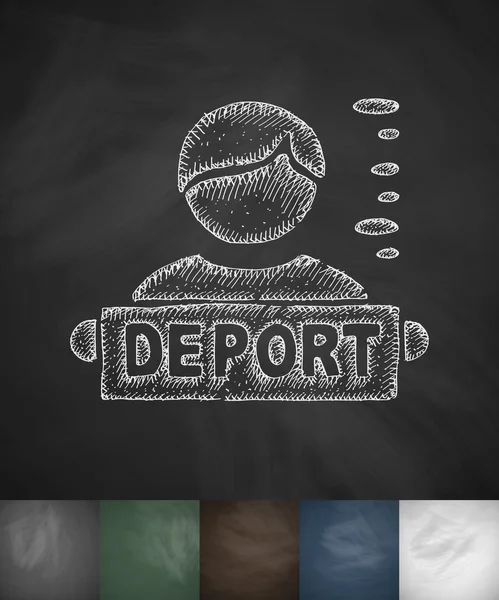 Deport ember ikon. Kézzel rajzolt — Stock Vector