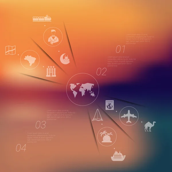 Ilustración infográfica turística — Archivo Imágenes Vectoriales