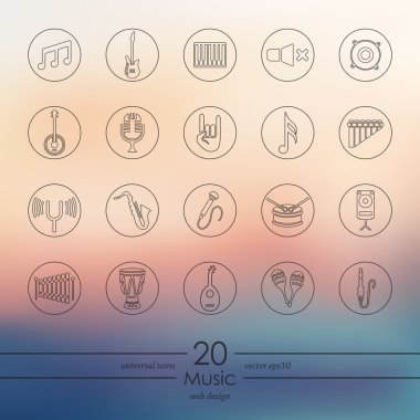 müzik simgeleri dizisi