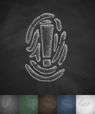 Parmak izi simgesi. İllüstrasyon