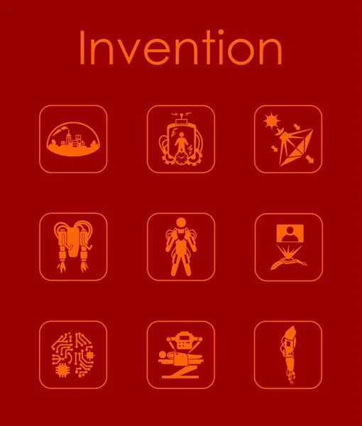 Conjunto de iconos simples de invención — Archivo Imágenes Vectoriales