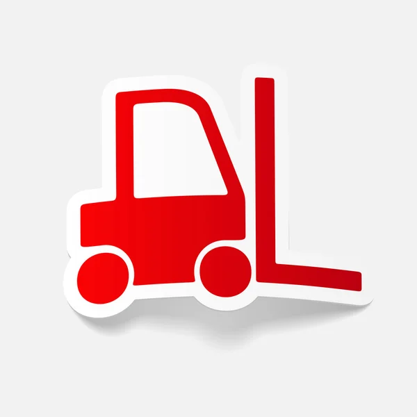 Gerçekçi tasarım öğesi: forklift — Stok Vektör