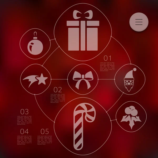 Illustration infographique de Noël — Image vectorielle