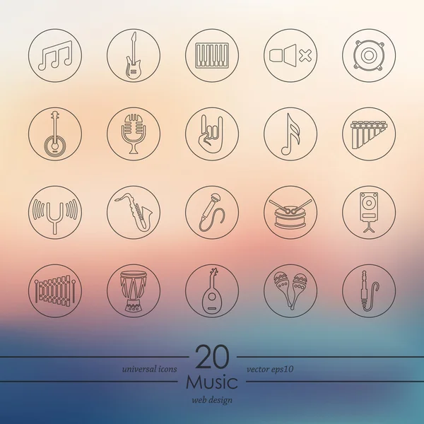 Set of music icons — Stock Vector