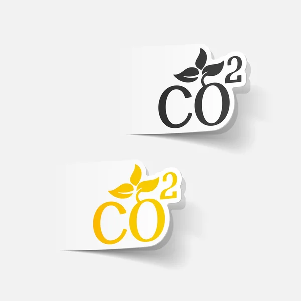 Realistic design element: co2 sign dioxide — Stock Vector