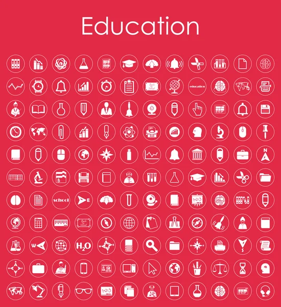 Zestaw prostych ikon edukacji — Wektor stockowy