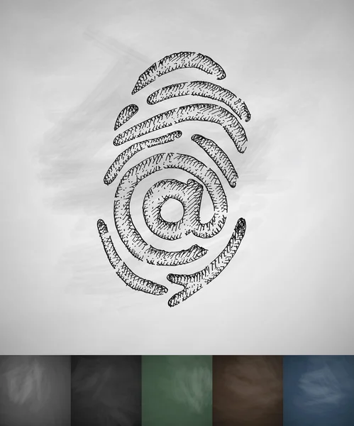 Fingerprint icon. Illustration — Stock Vector
