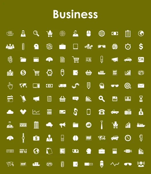 Набор простых иконок для бизнеса — стоковый вектор