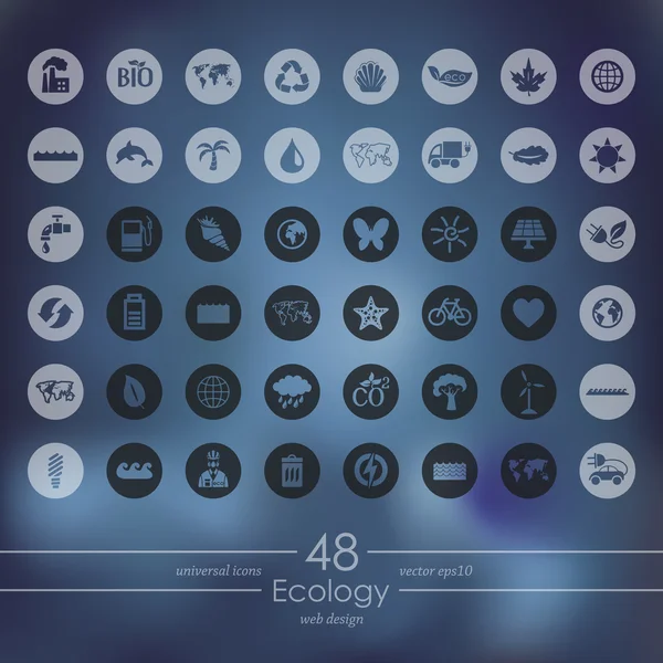 Set of ecology icons — Stock Vector