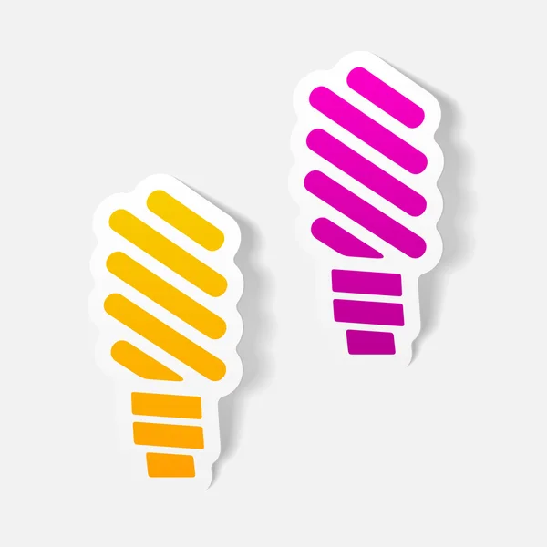 Realistic design element: fluorescent light bulb — Stock Vector