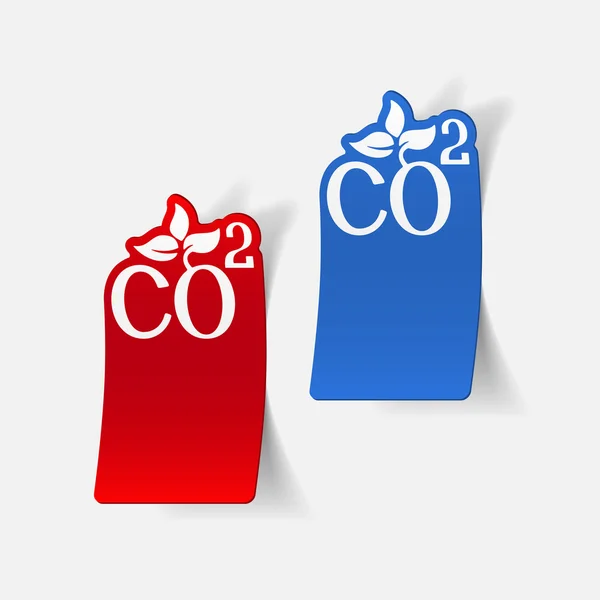 Realistic design element: co2 sign dioxide — Stock Vector