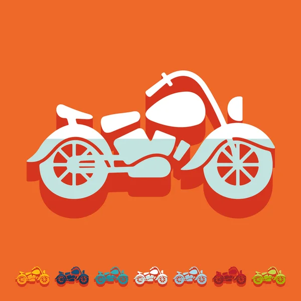 Flad design: motorcykel – Stock-vektor