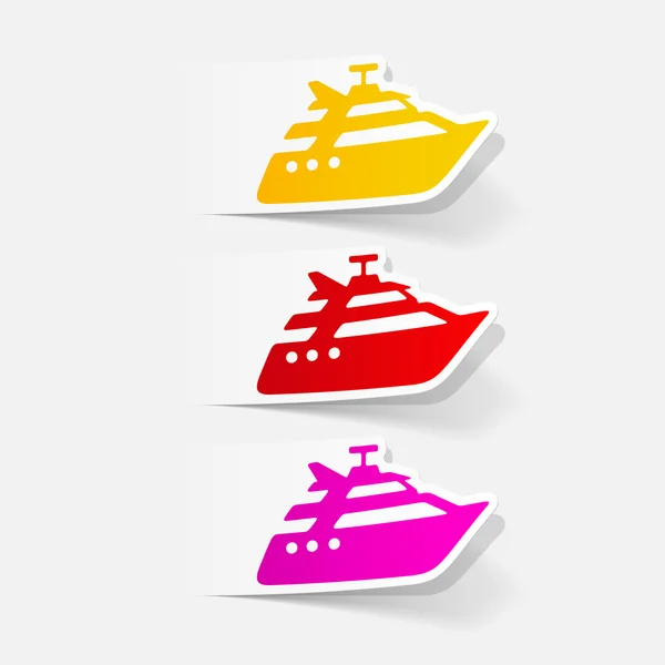 Elemento di design realistico: yacht — Vettoriale Stock