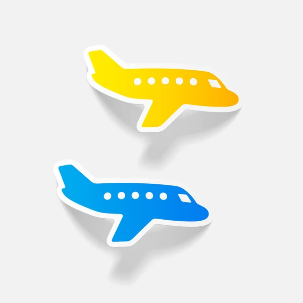 Realistic design element: plane — Stock Vector