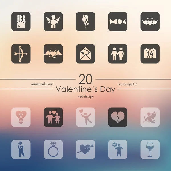 Set of Valentine's Day icons — Stock Vector