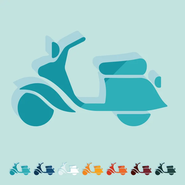 Design piatto: scooter — Vettoriale Stock