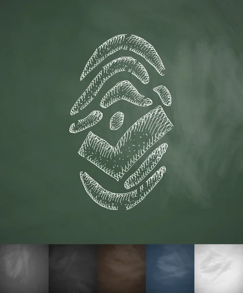 Fingerprint-ikonen. Illustration — Stock vektor