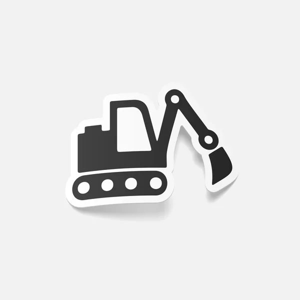 Realistic design element: excavator — Stock Vector