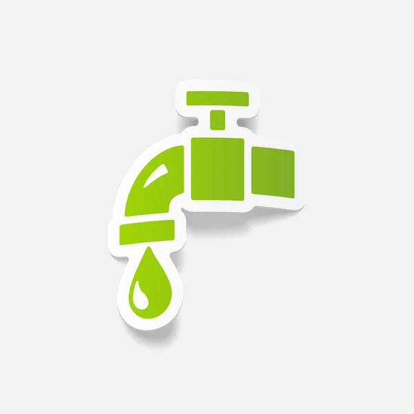 Realistic design element: water tap — Stock Vector