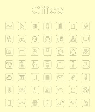 basit ofis simgeler kümesi