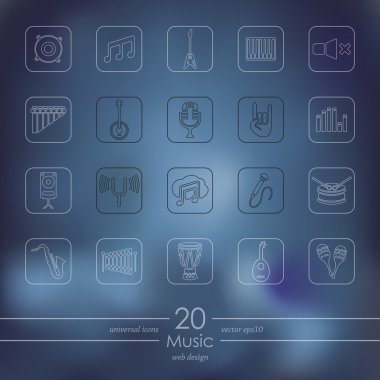 basit bir müzik simgeler kümesi