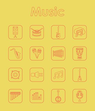 basit bir müzik simgeler kümesi