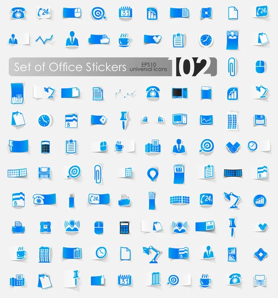 Conjunto de iconos de oficina simples — Vector de stock