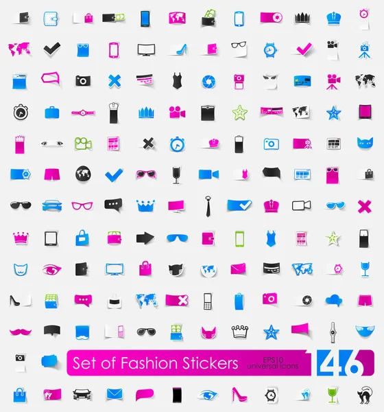 Set van eenvoudige mode-iconen — Stockvector