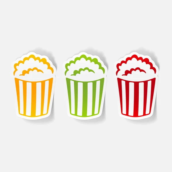 Popcorn realistisk designelement — Stock vektor