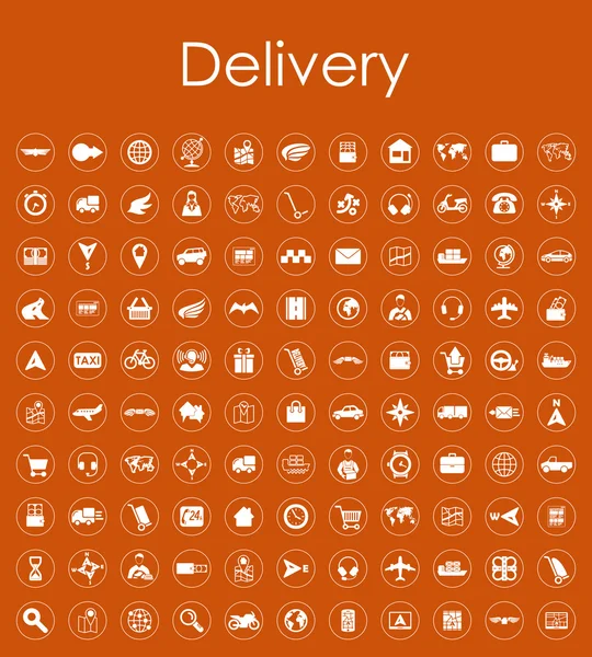 Set of simple delivery icons — Stock Vector