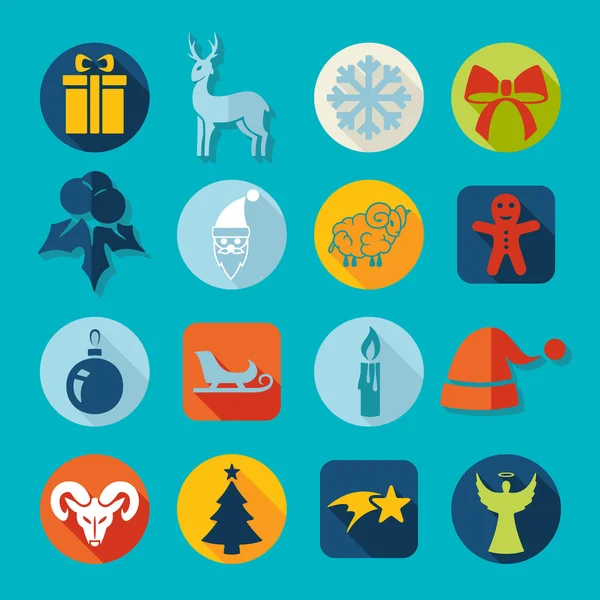 Set of Christmas icons — Stock Vector