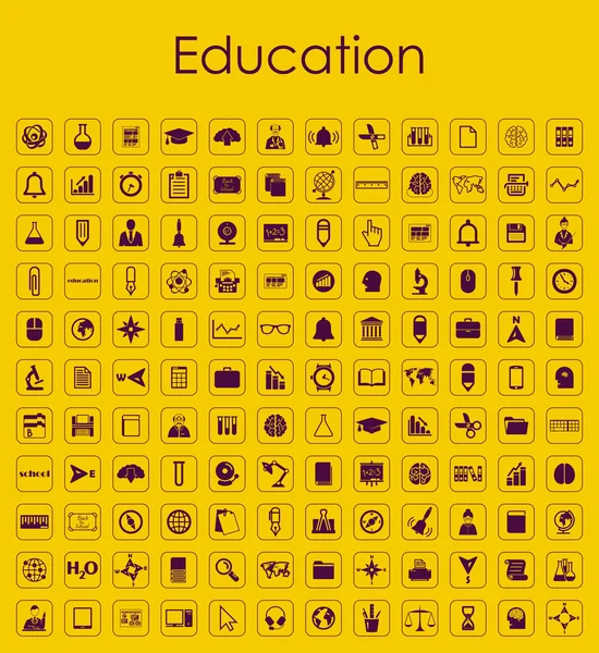 Serie di icone di istruzione semplice — Vettoriale Stock
