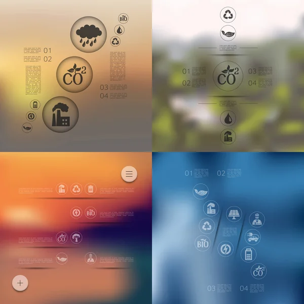 Vorlagen für Ökologie-Infografiken — Stockvektor