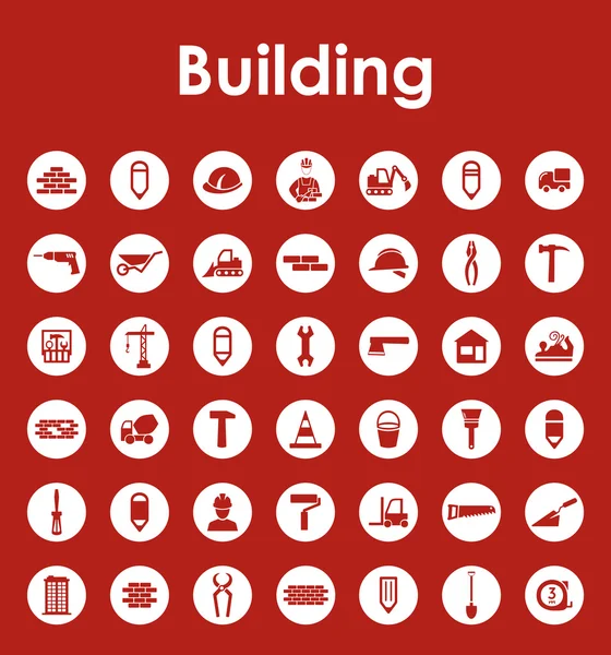 Conjunto de ícones de construção simples —  Vetores de Stock