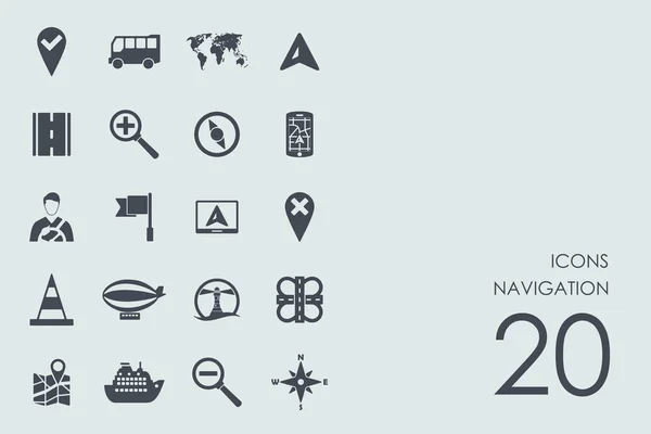 Sada navigační ikony — Stockový vektor