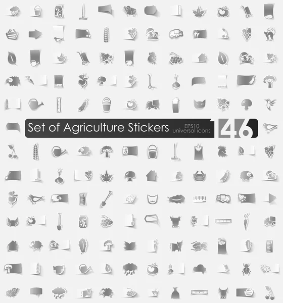 Conjunto de ícones de agricultura simples —  Vetores de Stock