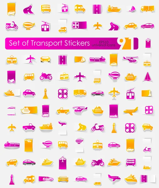 Conjunto de iconos de transporte simples — Vector de stock