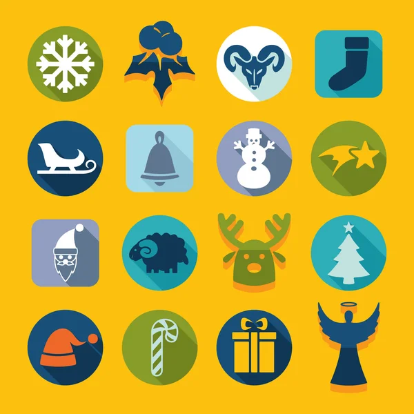 Set of Christmas icons — Stock Vector