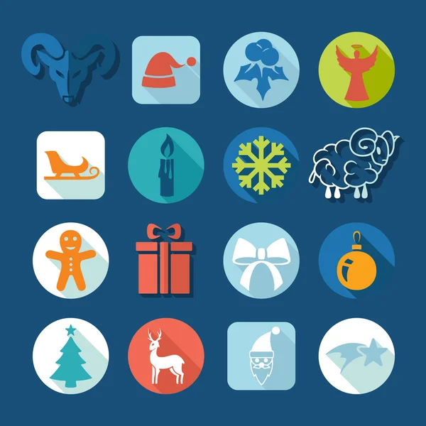 Set of Christmas icons — Stock Vector