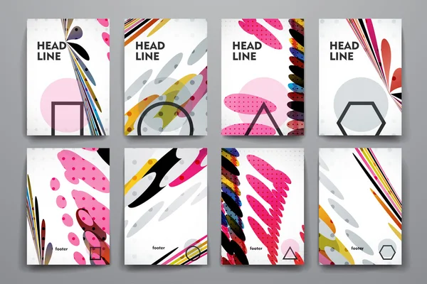 Ensemble de brochures, gabarits de conception d'affiches — Image vectorielle