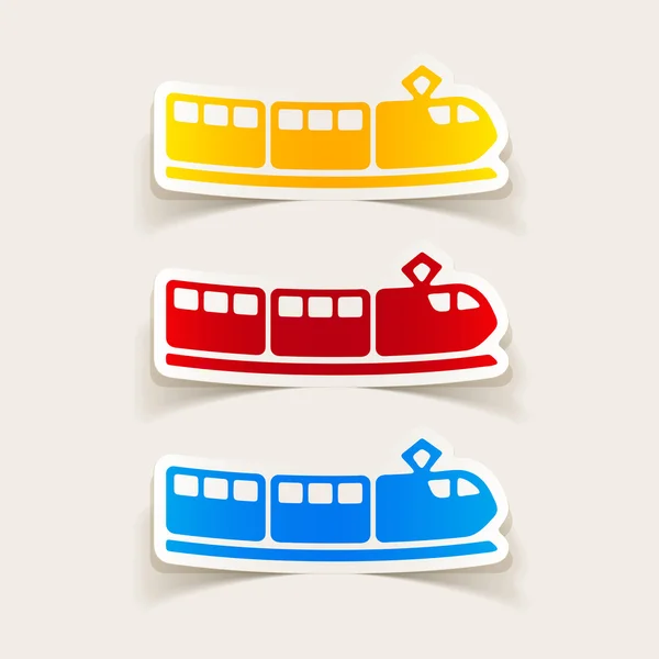 Elemento de diseño realista tren — Vector de stock